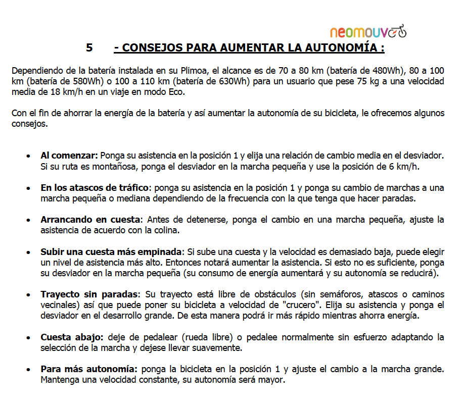 Bicicleta Eléctrica Neomouv PLIMOA 17 Bicicleta Eléctrica Neomouv PLIMOA -Bicicletas comercio Consejos mantenimiento bateri%CC%81a